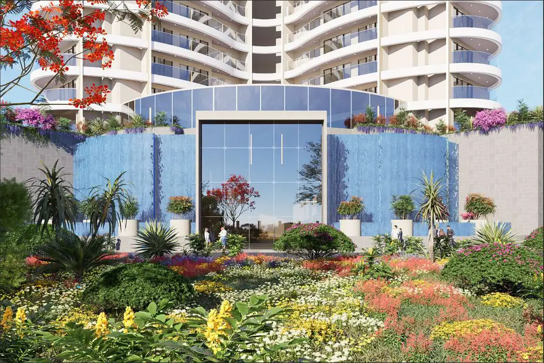 Landscaped entrance water feature (artist's impression)