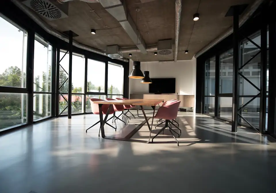 Modern open office floor