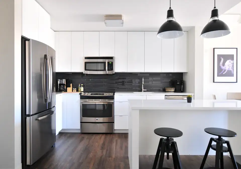Kitchen and dining area in a modern home